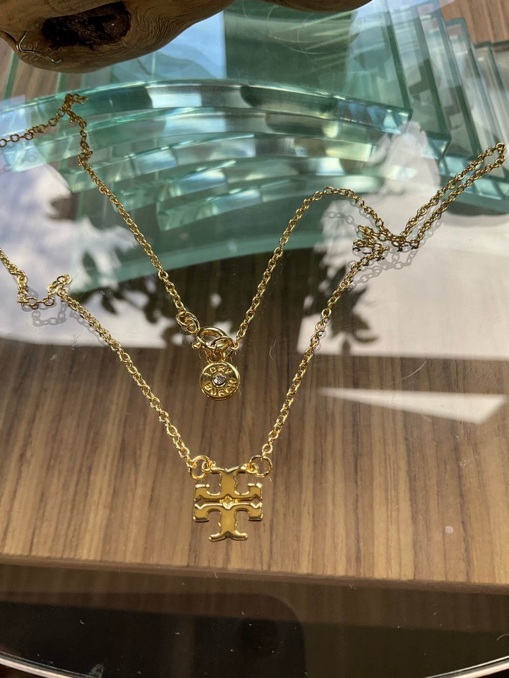 Tory Burch Gold Pendant Necklace